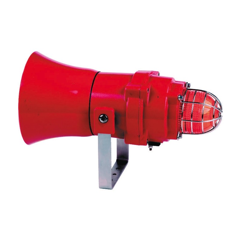 1 pcs - e2s BExCS110-05 Series Red Sounder Beacon, 24 V dc, IP66, IP67, Surface Mount, 117dB at 1 Metre