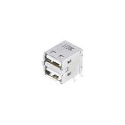 1 pcs : 67298-4090 - USB Connectors USB TYPE A WHITE DualStacked Au Flash
