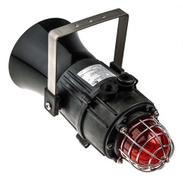 1 pcs - e2s E2xC1X05F Series Red Sounder Beacon, 230 V ac, IP66, Surface Mount, 116dB at 1 Metre