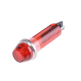 1 pcs - CAMDENBOSS Red Panel Mount Indicator, 240V, 8mm Mounting Hole Size, Solder Tab Termination