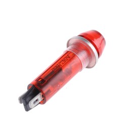 1 pcs - CAMDENBOSS Red Panel Mount Indicator, 240V, 8mm Mounting Hole Size, Solder Tab Termination
