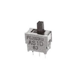 1 pcs : AS1E-2M-10-Z - Slide Switches SPDT, ON-OFF-ON, slide, straight PC terminals, 50mA @ 60V AC/DC