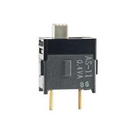 1 pcs : AS11AP - Slide Switches SPST ON-OFF .098' STRAIGHT