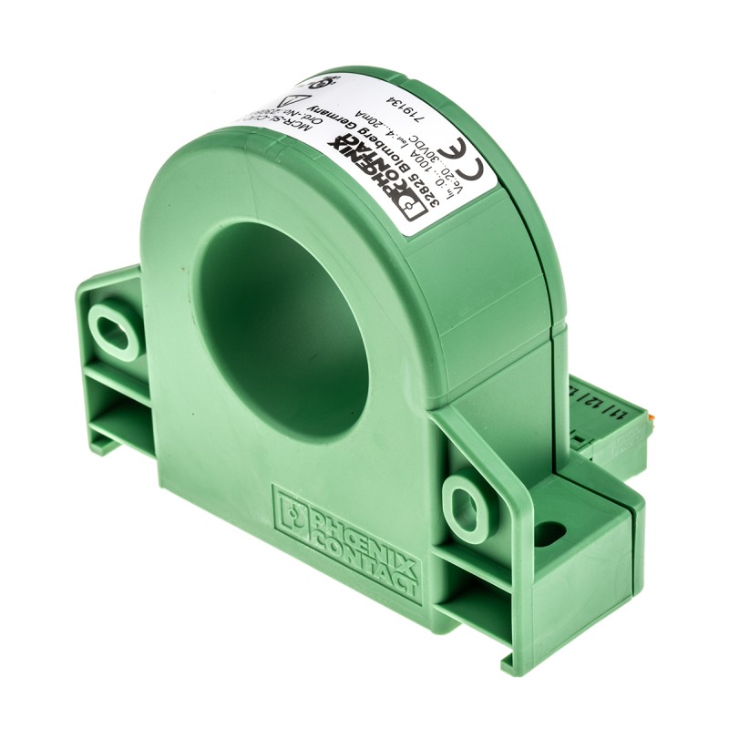 1 pcs - Phoenix Contact MCR-SL-CUC-100-I Series Current Transformer, 100A Input, 100:1, 4 - 20 mA Output, 32mm Bore, 20