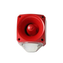 1 pcs - Klaxon PNC Series Clear Sounder Beacon, 110 - 230 V ac, IP66, Side Mount, 116dB at 1 Metre