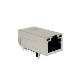 1 pcs : G16LX-112S-5G-G/Y-50 - Modular Connectors / Ethernet Connectors RA 5G MagJack Recep. TabUp, Shielded LED