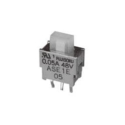 1 pcs : ASE2E-2M-10-Z - Slide Switches DPDT, ON--OFF-ON, slide, straight PC terminals, .1' between terminal rows 50mA @ 60V AC/D