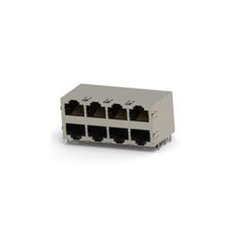 1 pcs : 1734715-2 - Modular Connectors / Ethernet Connectors RJ45 Multiport 2x4 15u' Tube