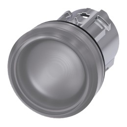 1 pcs - Siemens Clear Pilot Light Head, 22mm Cutout SIRIUS ACT Series