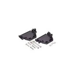 1 pcs : 165X10259X - D-Sub Backshells 25P PLASTIC HOOD W/ STR CBL EXIT SCRWLCK
