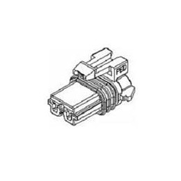 1 pcs : 12191968 - Automotive Connectors 2P F CONNECTOR ASSY LT GRY-280SER 30AMPS