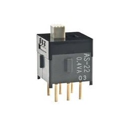 1 pcs : AS22AP - Slide Switches DPDT ON-ON .098' STRAIGHT