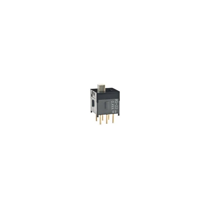 1 pcs : AS22AP - Slide Switches DPDT ON-ON .098' STRAIGHT