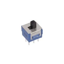 1 pcs : 8SS2012-Z - Slide Switches DPDT, ON-ON, slide, straight PC terminals, 6A @ 125V AC
