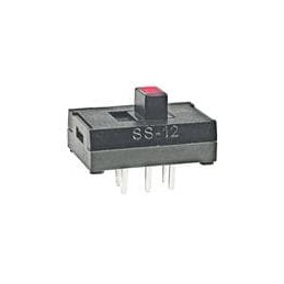 1 pcs : SS12SDP2LC - Slide Switches SPDT ON-NONE-ON RED