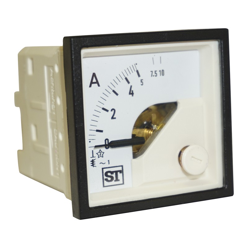 1 pcs - Sifam Tinsley Sigma Analogue Panel Ammeter 5A AC, 48mm x 48mm Moving Iron