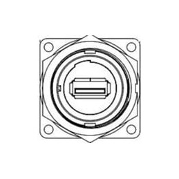 1 pcs : DCP-USBAT-F - USB Connectors Pnl Mnt USB A to USB A Thread Lock