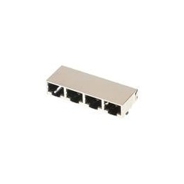 1 pcs : 44560-0004 - Modular Connectors / Ethernet Connectors RA 8/8/4 CAT 5E RJ45 low profile