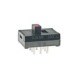 1 pcs : SS22SDP2LC - Slide Switches DPDT ON-NONE-ON RED