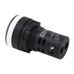 1 pcs - RS PRO, Panel Mount White LED Pilot Light, 22mm Cutout, IP65, Round, 12V ac/dc