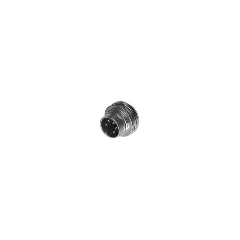 1 pcs : T3402-100 - Circular DIN Connectors MALE RECEPTACLE 6 WAY