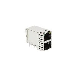 1 pcs : 1888653-5 - Modular Connectors / Ethernet Connectors 2X1 OFFSET ST/JK WITH LEDS