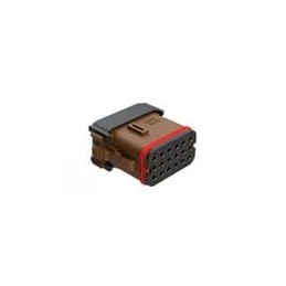 1 pcs : AT16-18SD-EK02 - Automotive Connectors 18 Position Plug, Ke Plug, Keyed D, Brown