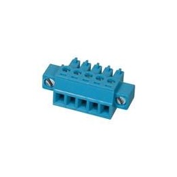 1 pcs : TBP02P1W-381-05BE - Pluggable Terminal Blocks Terminal block, pluggable, 3.81, plug, 5 pole, slotted screw, blue