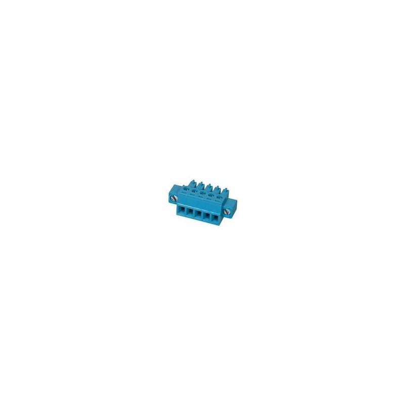 1 pcs : TBP02P1W-381-05BE - Pluggable Terminal Blocks Terminal block, pluggable, 3.81, plug, 5 pole, slotted screw, blue