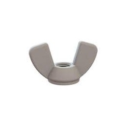 1 pcs : 06M060100WN - Screws & Fasteners Wing Nut, M6 X 1 Thread, 16.0mm Height, Natural, Nylon, 27.7mm OD