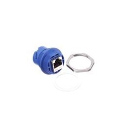 1 pcs : 17-102274 - Modular Connectors / Ethernet Connectors RECEPT ASSEMBLY KIT BLUE PLASTIC