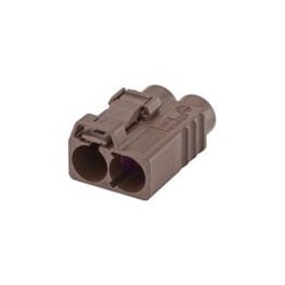 1 pcs : 59Z115-000F - RF Connector Accessories Plastic housing Jack Straight F Brown