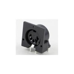 1 pcs : 61PC5F - Circular DIN Connectors 5P R/A PC mt. 240 deg.