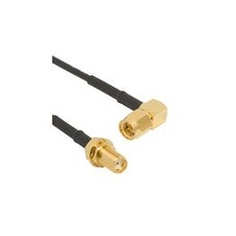 1 pcs : 135111-02-12.00 - RF Cable Assemblies SMA St BH JK to R/A Plug RG-174/U 12in