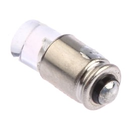 1 pcs - Marl White LED Indicator Lamp, 24V dc, Midget Groove Base, 4.8mm Diameter, 3000mcd