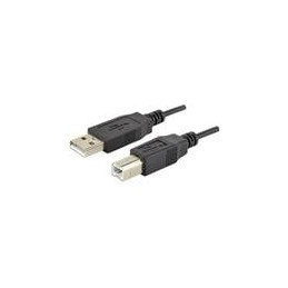 1 pcs : CBLT-UA-UB-1 - USB Cables / IEEE 1394 Cables USB Cable, Type A Plug to Type B Plug, USB 2.0, 28 AWG, 1 m, Black, TPE