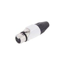 1 pcs : AX5F9M - XLR Connectors 5P SOCKET F PLUG WHITE MARK SLEEVE