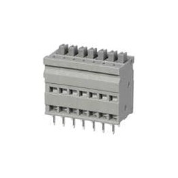 1 pcs : TBL009V-254-07GY-2GY - Fixed Terminal Blocks Terminal block, screwless, 2.54, Vertical, 7, Gray w Gray Button