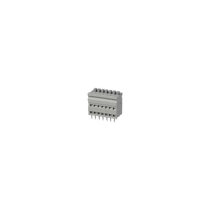 1 pcs : TBL009V-254-07GY-2GY - Fixed Terminal Blocks Terminal block, screwless, 2.54, Vertical, 7, Gray w Gray Button