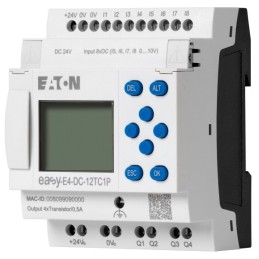 1 pcs - Eaton EasyE4 Series Control Relay, 24 V dc Supply, Relay Output, 4-Input, Analog Input