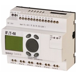 1 pcs - Eaton Easy Series Logic Module for Use with easyControl, 24 V dc Supply, Relay Output, 12-Input, Analogue, Digital Input
