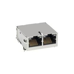 1 pcs : 0826-1X2T-HS-F - Modular Connectors / Ethernet Connectors 1X2 1G 100W PoE w/LED