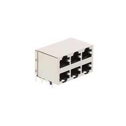 1 pcs : 5569256-1 - Modular Connectors / Ethernet Connectors 8 POS 2X3 CAT 5 SHIELDED