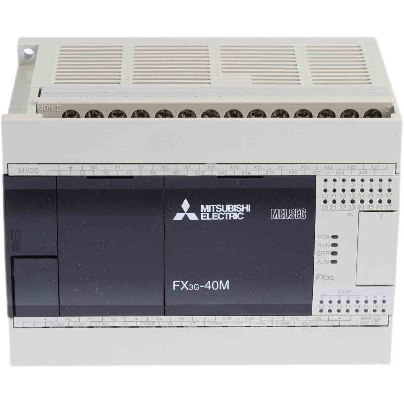 1 pcs - Mitsubishi FX3G Series Logic Module, 12 - 24 V dc Supply, Relay Output, 24-Input, Sink, Source Input