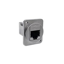 1 pcs : EHRJ45D6SM3 - Modular Connectors / Ethernet Connectors RJ45 CAT6 Shielded D/C Hsg M3 Tapped