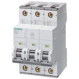 1 pcs - Siemens SENTRON 5SY8 MCB, 3P, 16A Curve C, 400V AC, 72V DC, 5 kA Breaking Capacity