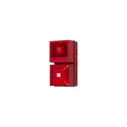 1 pcs - Clifford & Snell YL40 Series Red Sounder Beacon, 230 V ac, IP65, Fixed Mount, 108dB at 1 Metre
