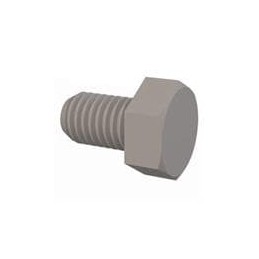 1 pcs : 50M100150J016 - Screws & Fasteners Hex Unslotted Bolt, M10 X 1.50 Thread, 16mm Lg, Natural, Nylon