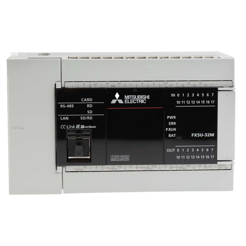 1 pcs - Mitsubishi FX5U Series PLC CPU for Use with MELSEC IQ-F Series IQ Platform-Compatible PLC, Relay, Transistor Output,
