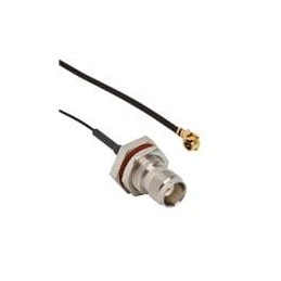 1 pcs : 095-850-286-150 - RF Cable Assemblies AMC4 Right Angle Plug to TNC Straight Bulkhead Jack IP67 1.13 mm 50 Ohm 150 mm ( 5